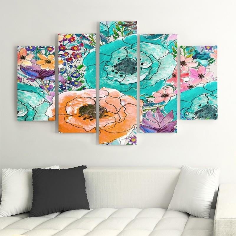 Kanva no 5 daļām - Type A, Floral Composition 2  Home Trends DECO