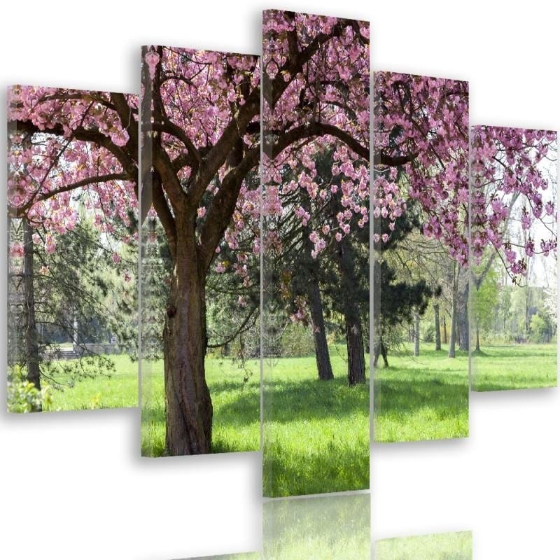 Kanva no 5 daļām - Type A, Flowering Tree  Home Trends DECO