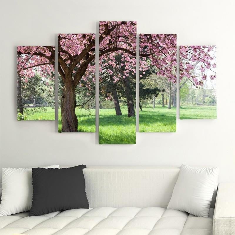 Kanva no 5 daļām - Type A, Flowering Tree  Home Trends DECO