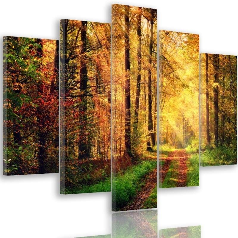 Kanva no 5 daļām - Type A, Forest Road  Home Trends DECO