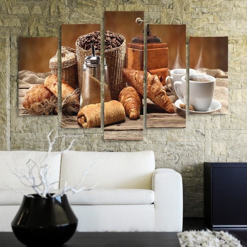 Kanva no 5 daļām - Type A, French Breakfast  Home Trends DECO