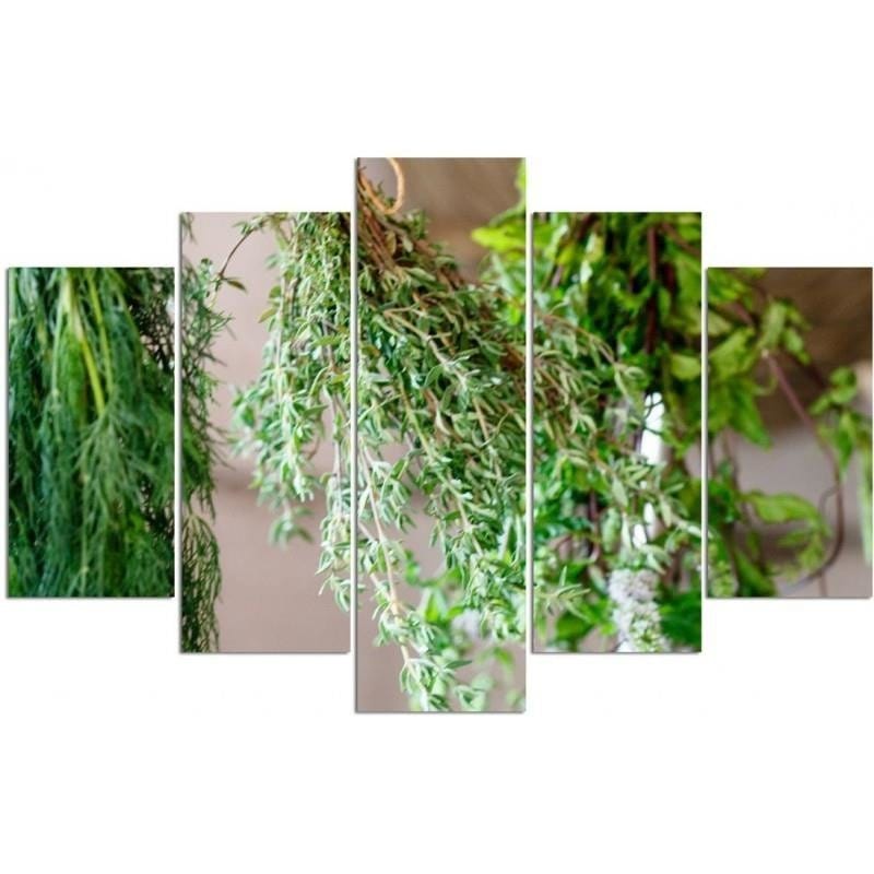 Kanva no 5 daļām - Type A, Fresh Herbs 2  Home Trends DECO