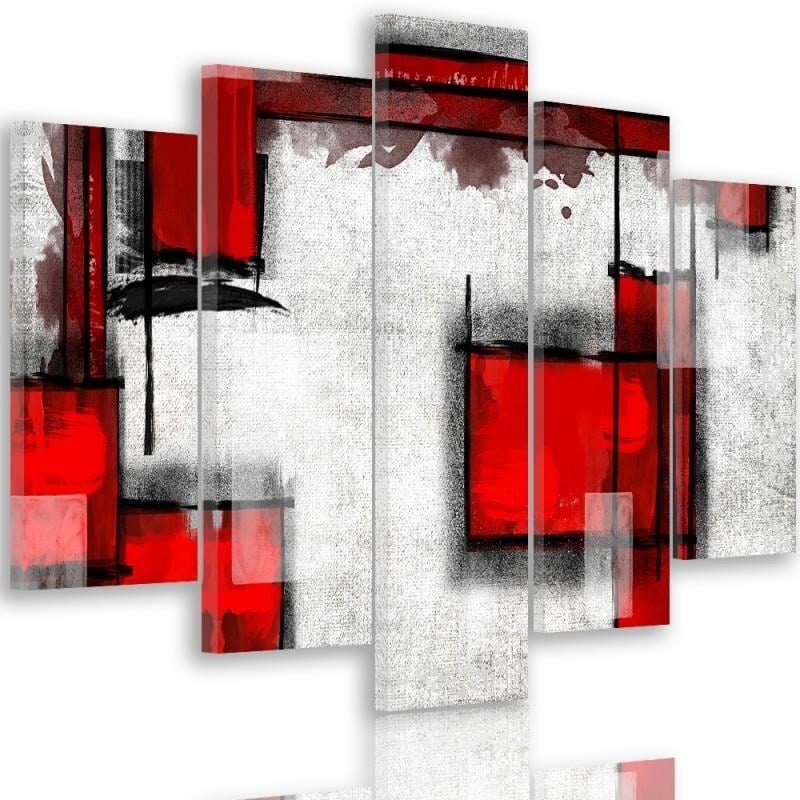 Kanva no 5 daļām - Type A, Geometric Abstraction 5  Home Trends DECO