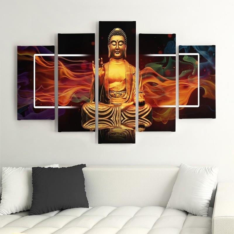 Kanva no 5 daļām - Type A, Golden Buddha 2  Home Trends DECO