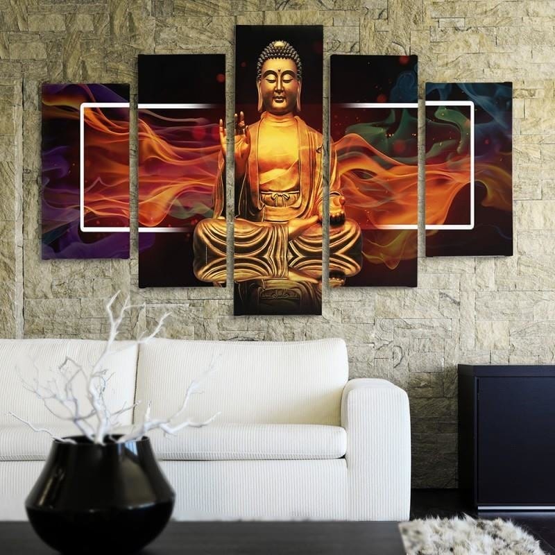 Kanva no 5 daļām - Type A, Golden Buddha 2  Home Trends DECO
