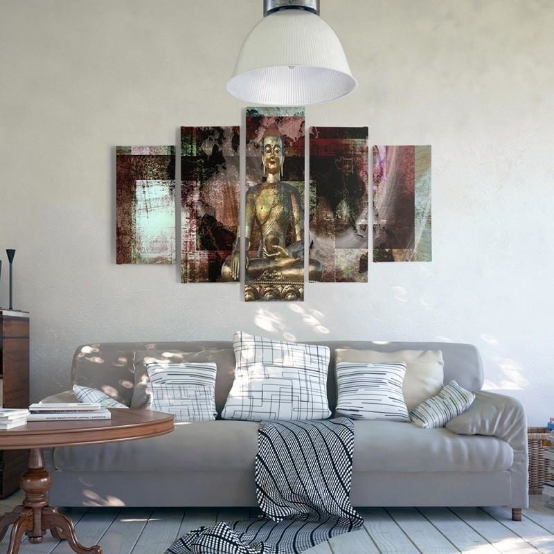 Kanva no 5 daļām - Type A, Golden Buddha 3  Home Trends DECO