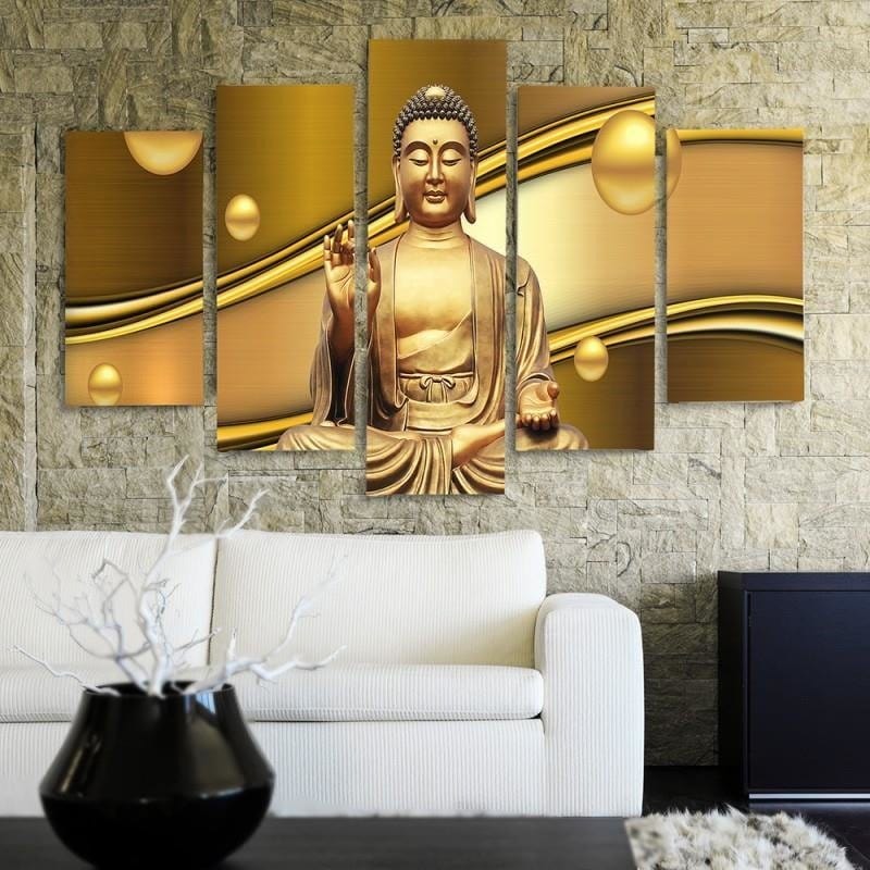 Kanva no 5 daļām - Type A, Golden Buddha  Home Trends DECO