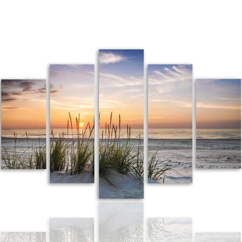 Kanva no 5 daļām - Type A, Grass On The Beach  Home Trends DECO