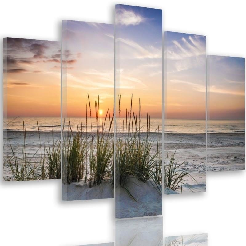Kanva no 5 daļām - Type A, Grass On The Beach  Home Trends DECO