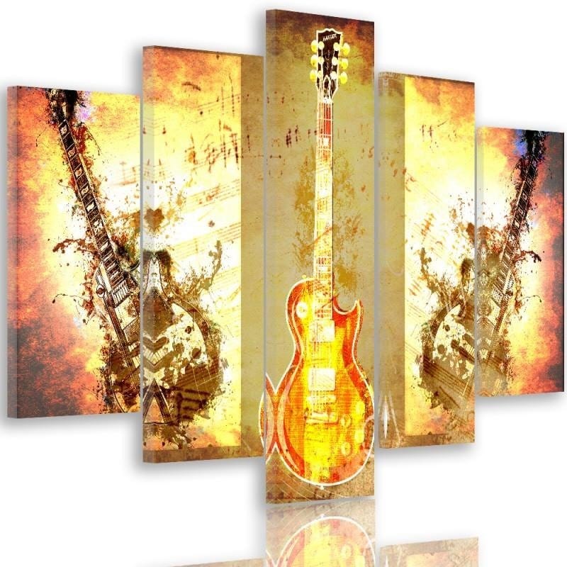 Kanva no 5 daļām - Type A, Guitar  Home Trends DECO