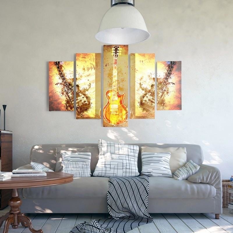 Kanva no 5 daļām - Type A, Guitar  Home Trends DECO