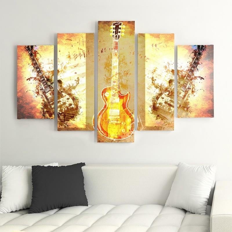 Kanva no 5 daļām - Type A, Guitar  Home Trends DECO