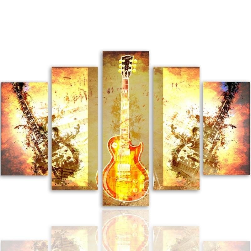 Kanva no 5 daļām - Type A, Guitar  Home Trends DECO
