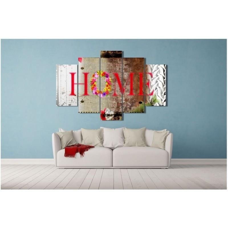 Kanva no 5 daļām - Type A, Home - Flowers  Home Trends DECO