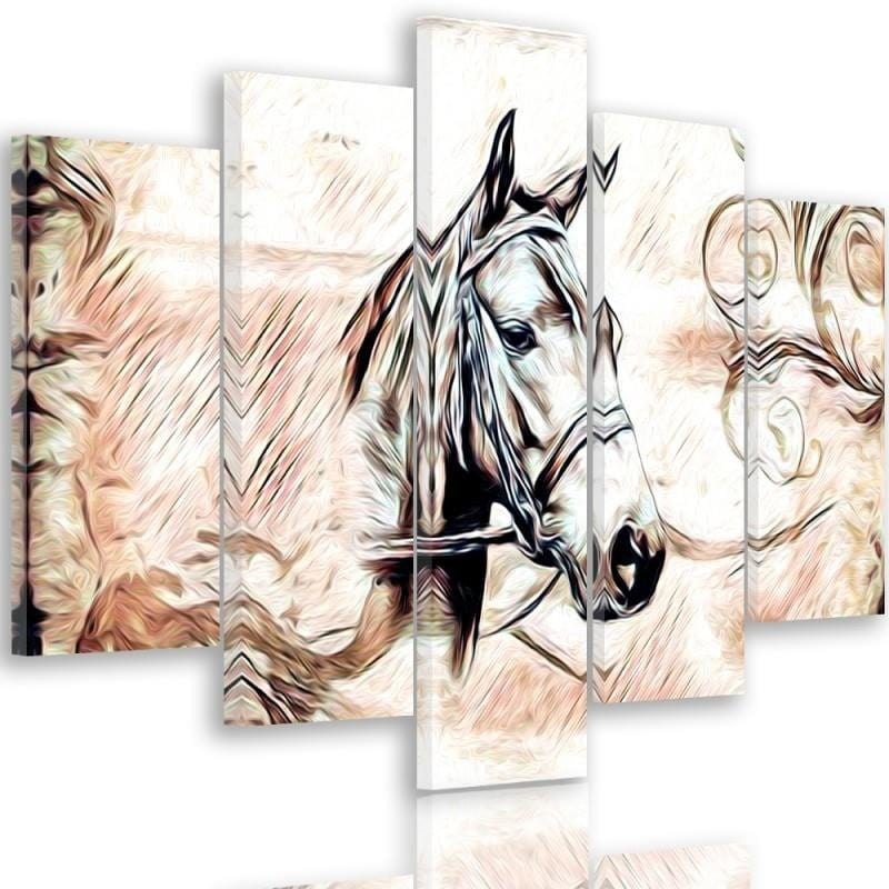 Kanva no 5 daļām - Type A, Horse Head 3  Home Trends DECO