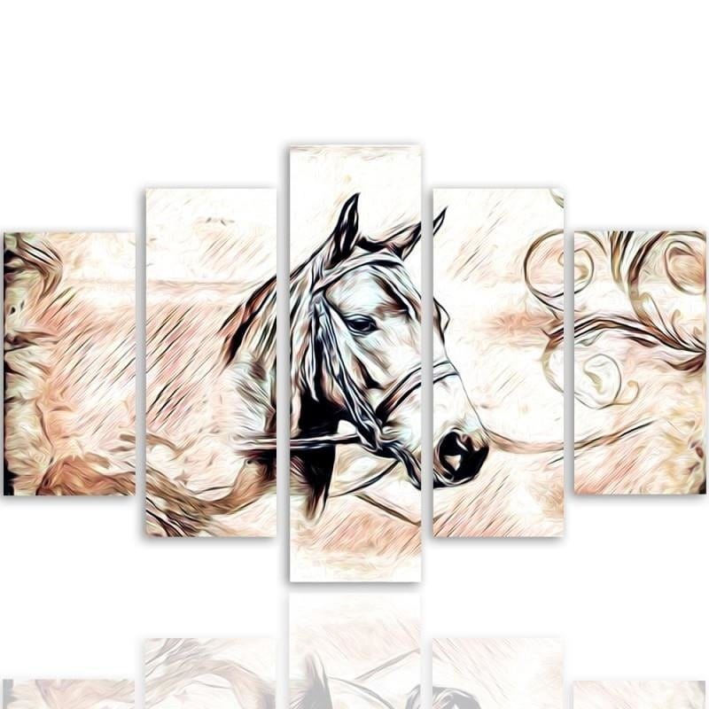 Kanva no 5 daļām - Type A, Horse Head 3  Home Trends DECO