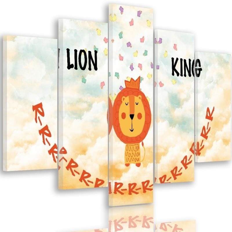 Kanva no 5 daļām - Type A, Lion King  Home Trends DECO