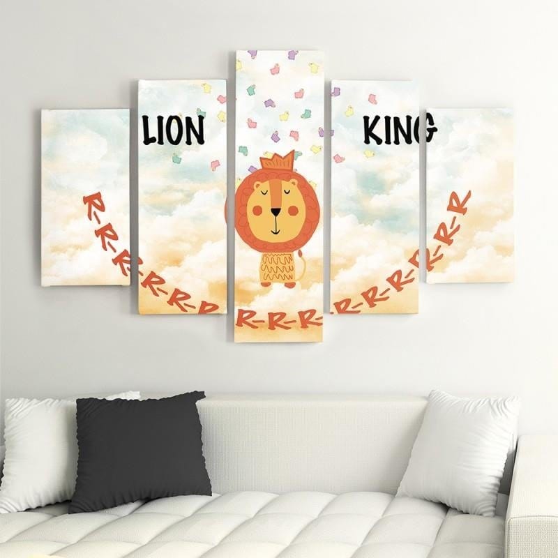 Kanva no 5 daļām - Type A, Lion King  Home Trends DECO