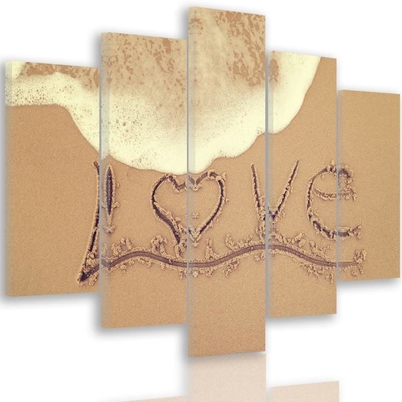 Kanva no 5 daļām - Type A, Love In The Sand  Home Trends DECO