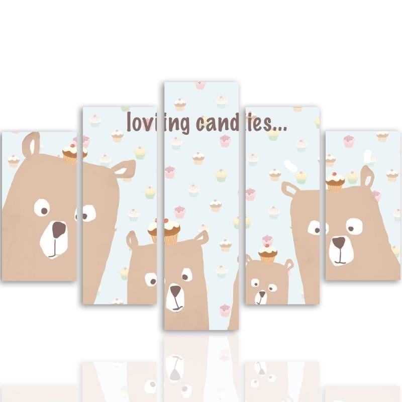 Kanva no 5 daļām - Type A, Loving Candies  Home Trends DECO