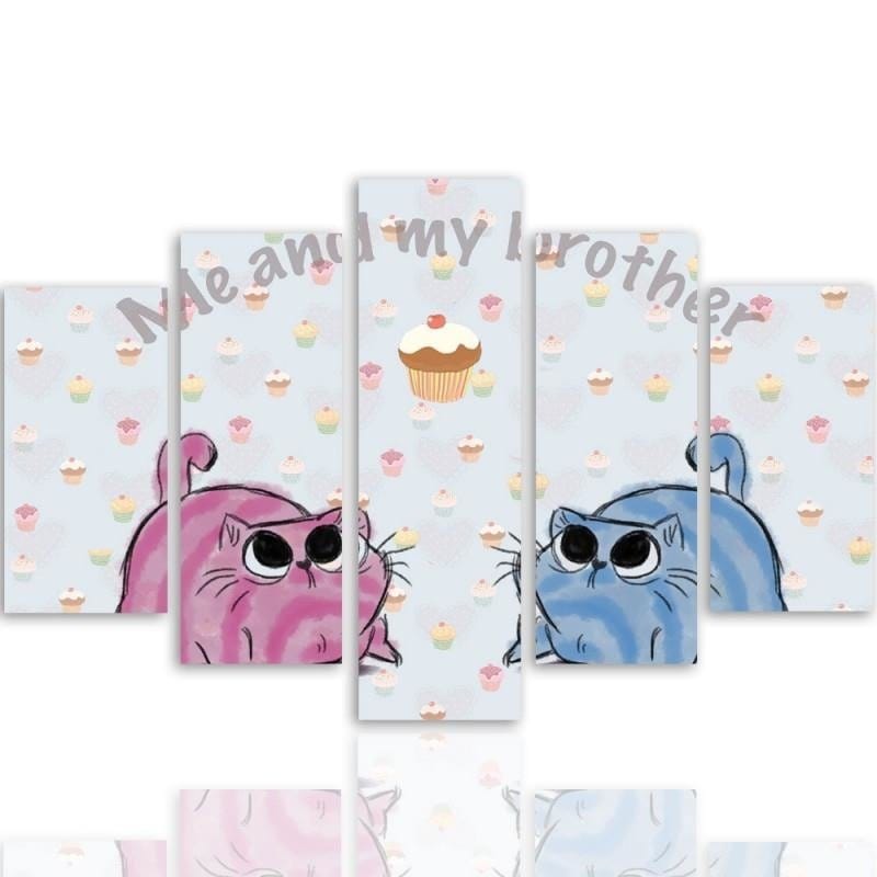 Kanva no 5 daļām - Type A, Me And My Brother  Home Trends DECO