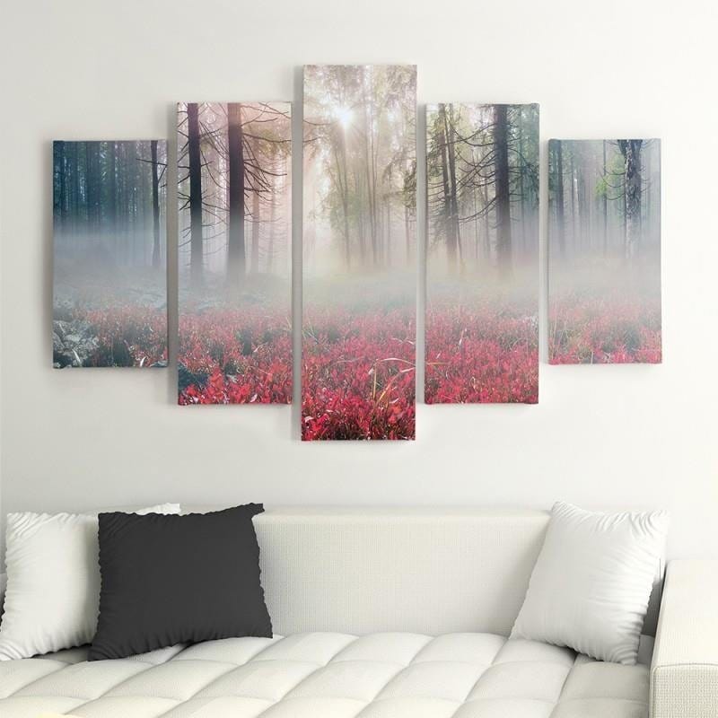 Kanva no 5 daļām - Type A, Mist Over The Clearing  Home Trends DECO