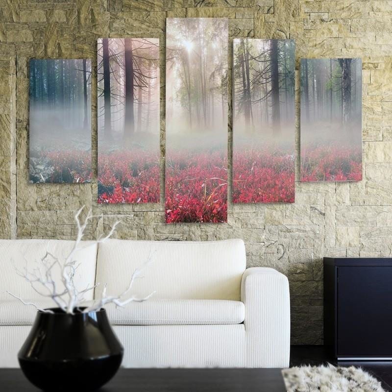 Kanva no 5 daļām - Type A, Mist Over The Clearing  Home Trends DECO