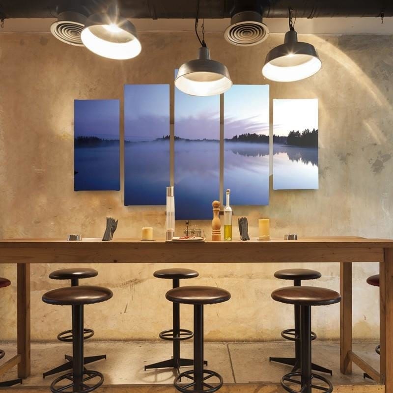 Kanva no 5 daļām - Type A, Mist Over The Lake  Home Trends DECO