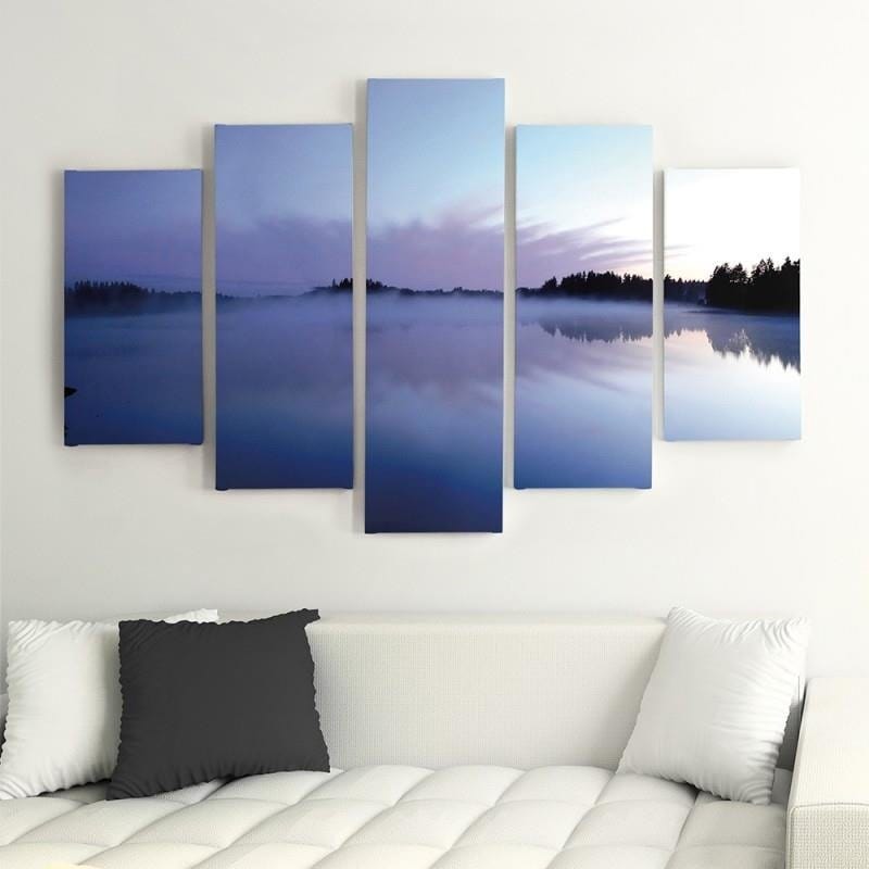 Kanva no 5 daļām - Type A, Mist Over The Lake  Home Trends DECO