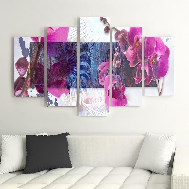 Kanva no 5 daļām - Type A, Orchid Composition 1  Home Trends DECO