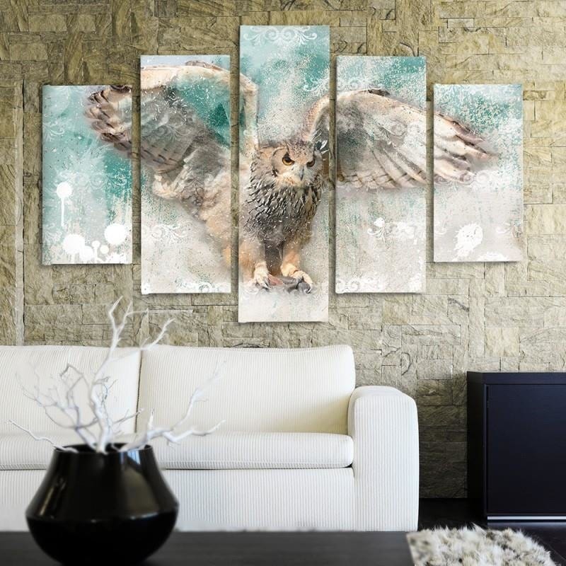 Kanva no 5 daļām - Type A, Owl In Flight  Home Trends DECO