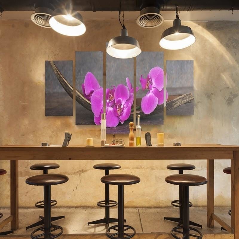 Kanva no 5 daļām - Type A, Pink Orchids  Home Trends DECO