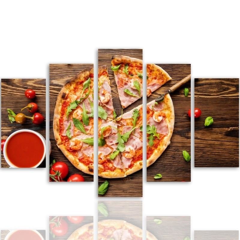 Kanva no 5 daļām - Type A, Pizza With Arugula  Home Trends DECO