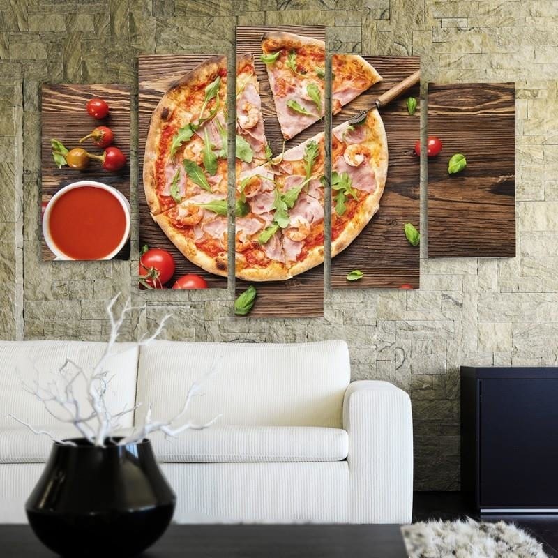 Kanva no 5 daļām - Type A, Pizza With Arugula  Home Trends DECO