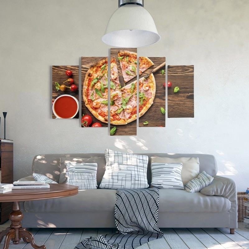 Kanva no 5 daļām - Type A, Pizza With Arugula  Home Trends DECO