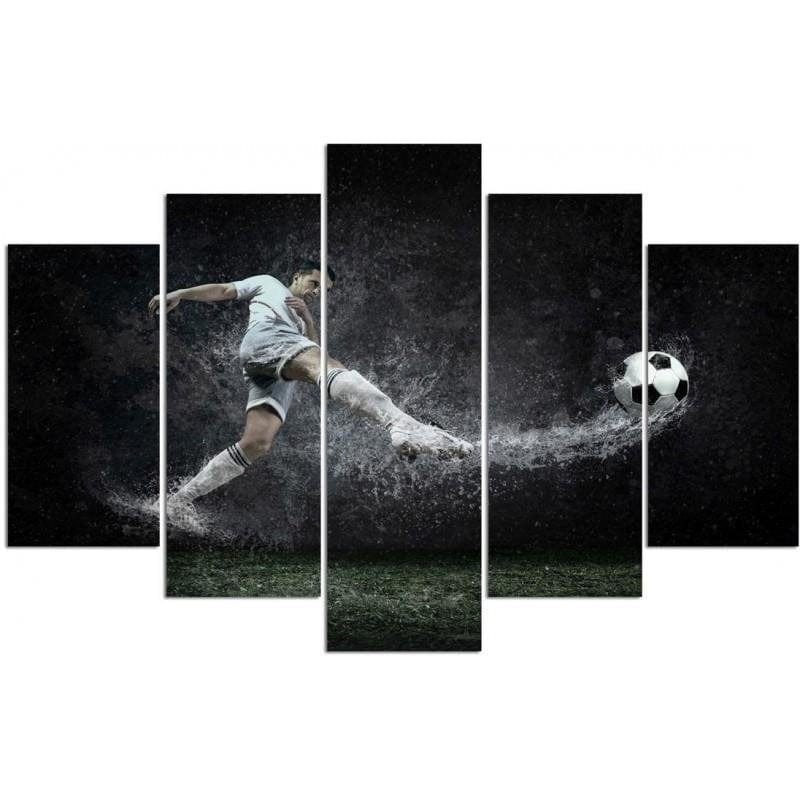 Kanva no 5 daļām - Type A, Player On The Wet Turf  Home Trends DECO