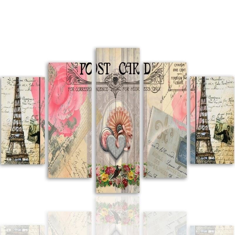 Kanva no 5 daļām - Type A, Postcard From Paris  Home Trends DECO