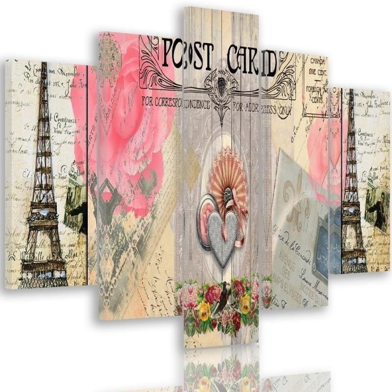 Kanva no 5 daļām - Type A, Postcard From Paris  Home Trends DECO
