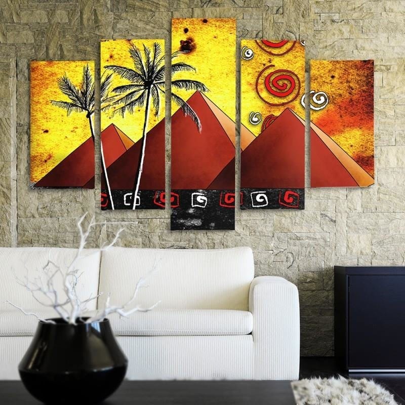Kanva no 5 daļām - Type A, Pyramids  Home Trends DECO