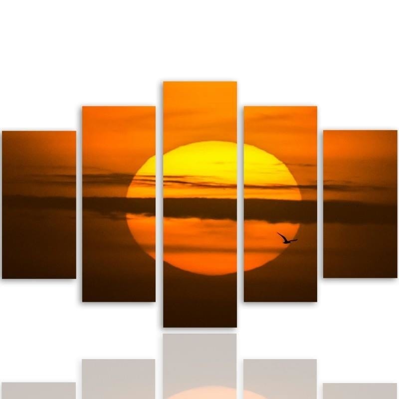 Kanva no 5 daļām - Type A, Setting Sun  Home Trends DECO