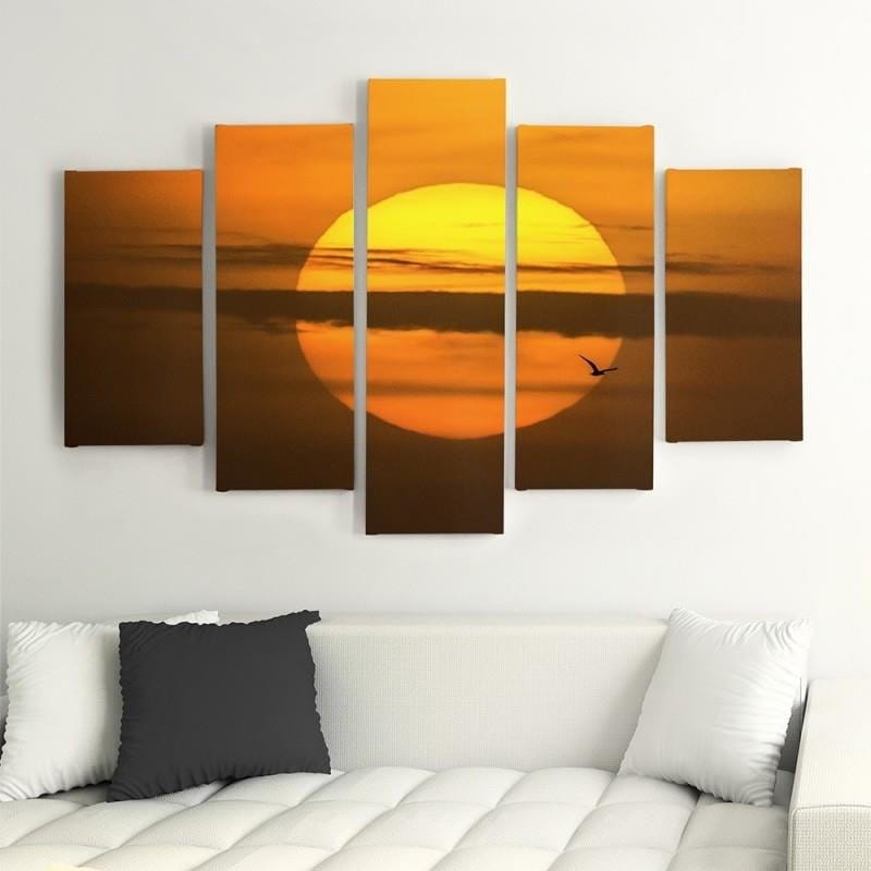 Kanva no 5 daļām - Type A, Setting Sun  Home Trends DECO