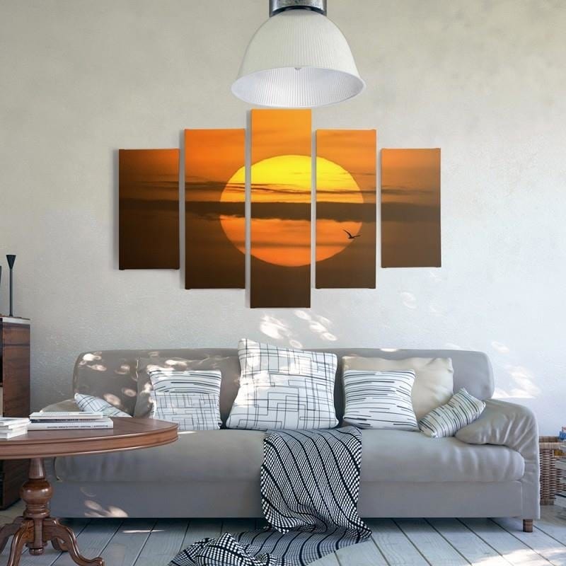 Kanva no 5 daļām - Type A, Setting Sun  Home Trends DECO