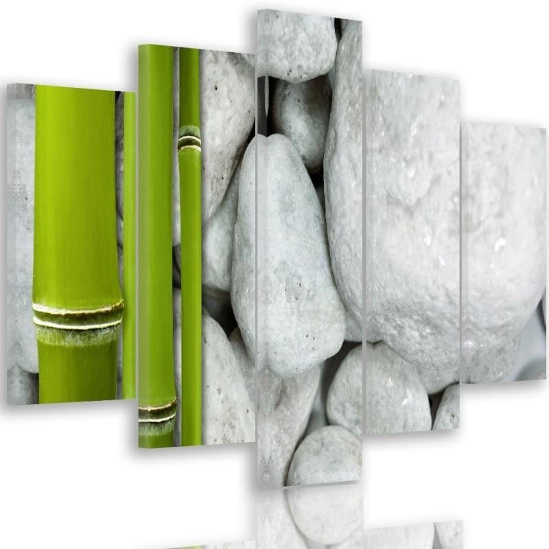Kanva no 5 daļām - Type A, Stones And Bamboo Zen  Home Trends DECO