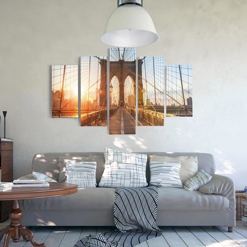 Kanva no 5 daļām - Type A, Sunrise On The Bridge  Home Trends DECO