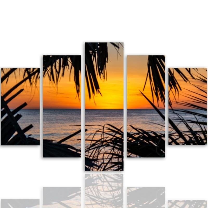 Kanva no 5 daļām - Type A, Sunset Over The Sea  Home Trends DECO