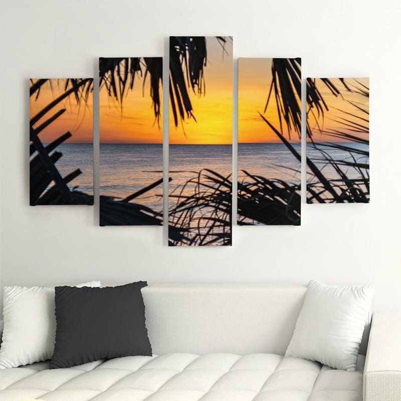 Kanva no 5 daļām - Type A, Sunset Over The Sea  Home Trends DECO