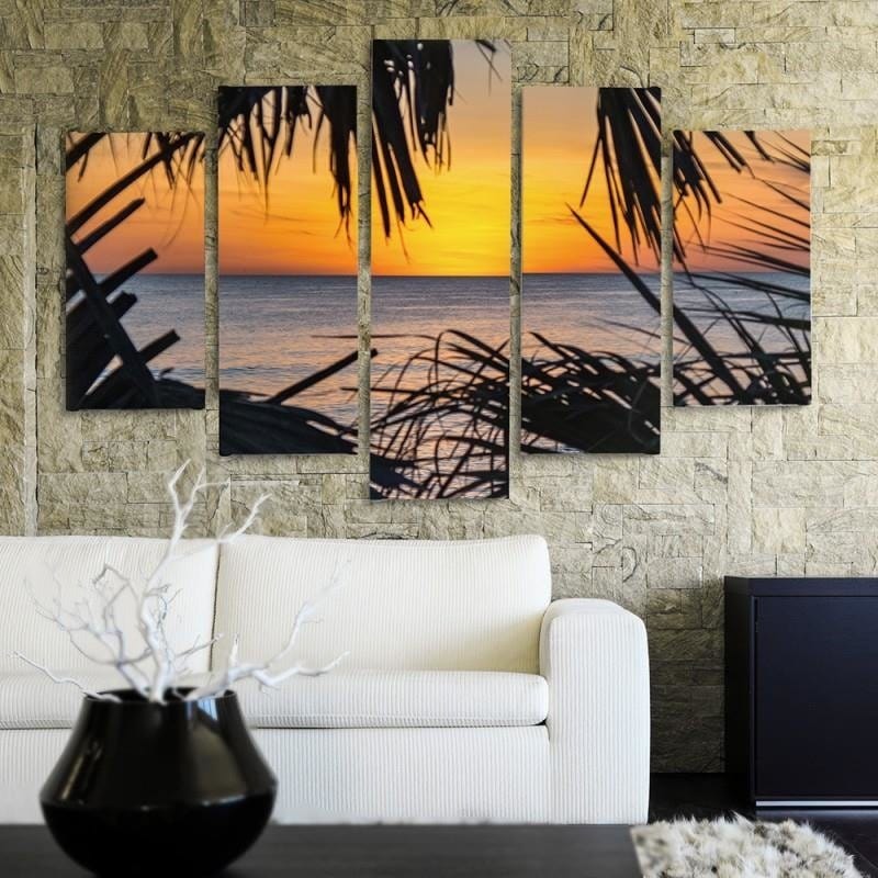Kanva no 5 daļām - Type A, Sunset Over The Sea  Home Trends DECO