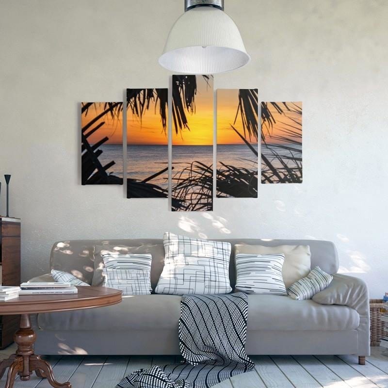 Kanva no 5 daļām - Type A, Sunset Over The Sea  Home Trends DECO