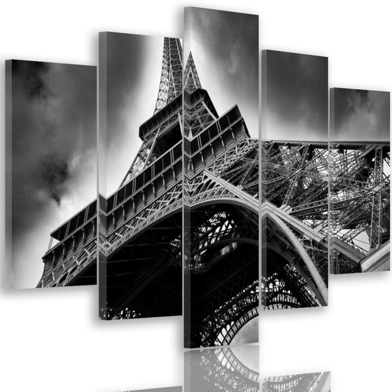 Kanva no 5 daļām - Type A, The Eiffel Tower In The Clouds  Home Trends DECO