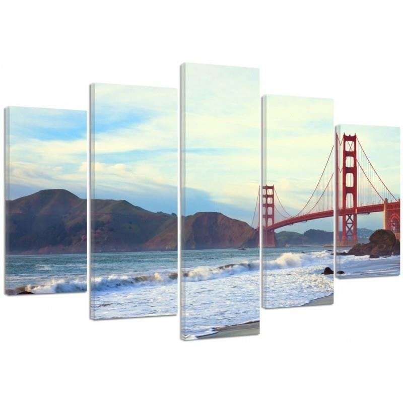 Kanva no 5 daļām - Type A, The Golden Gate Bridge  Home Trends DECO
